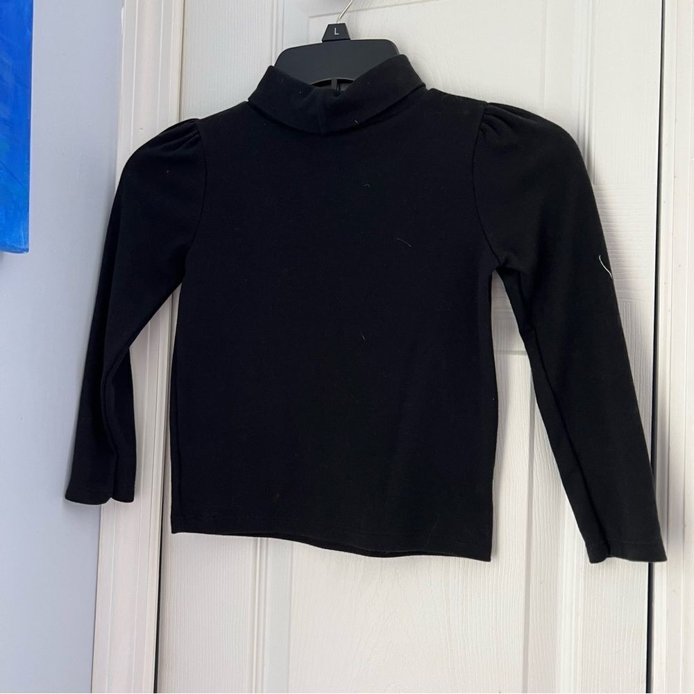 Kids black long sleeve turtle neck